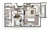 1 Bedroom 1 Bath Axel Row